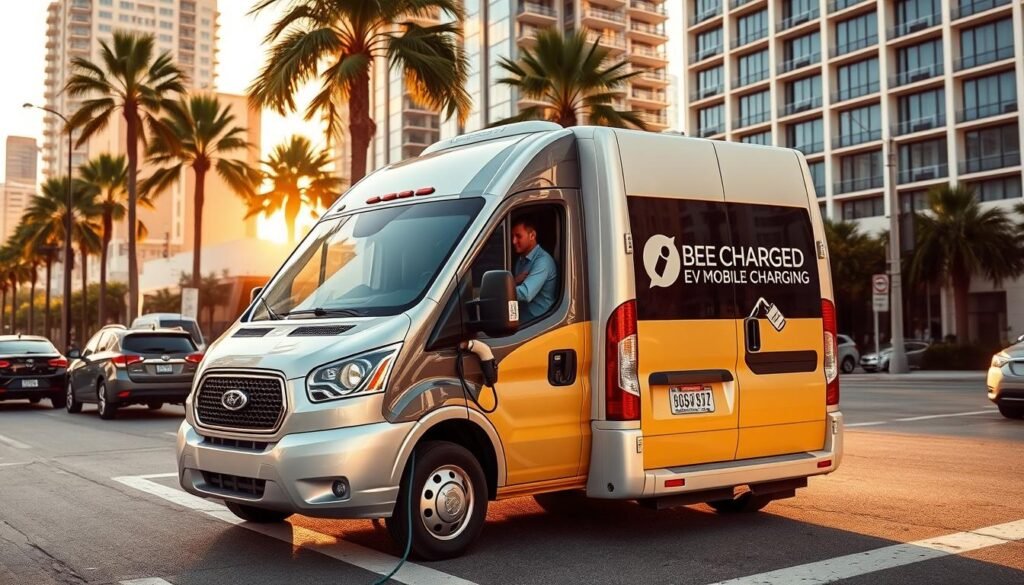 Are mobile EV charging services available in Tampa for drivers who run low on ba