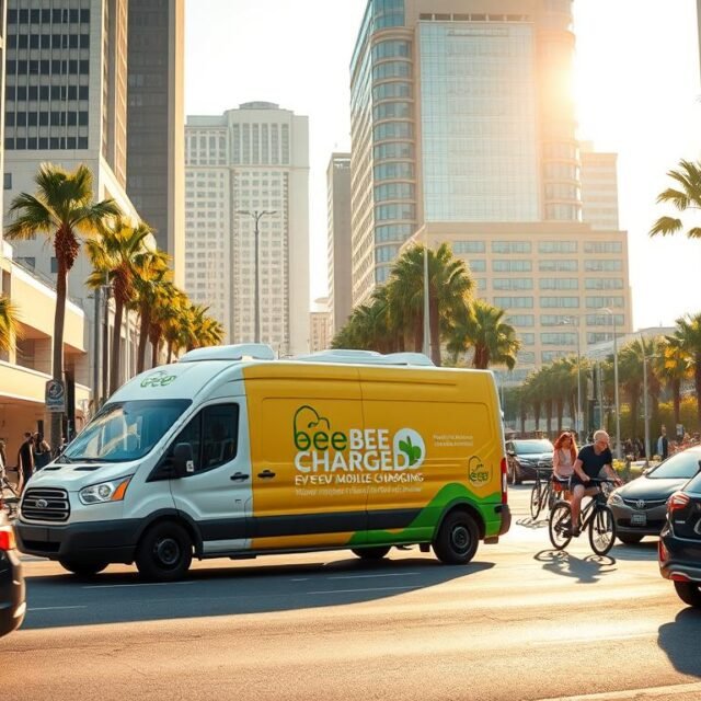 Is mobile EV charging available in Orlando for tourists and locals who need a ch