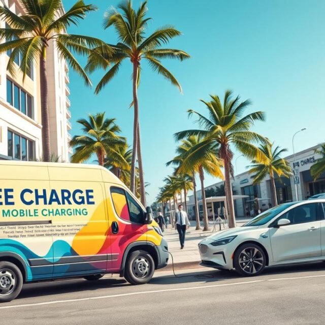 Is there mobile EV charging service near me in Fort Lauderdale without a home ch