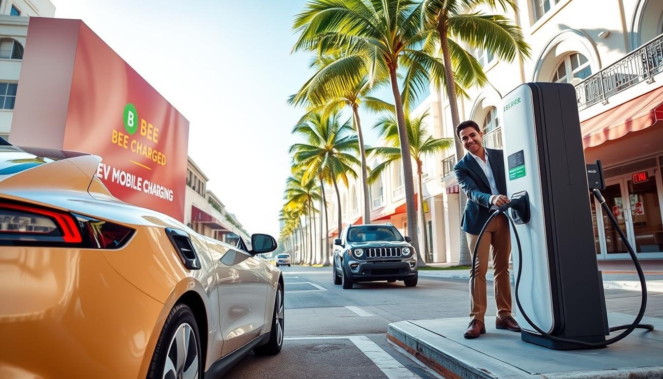 What is the cost of EV mobile charging membership in Miami?