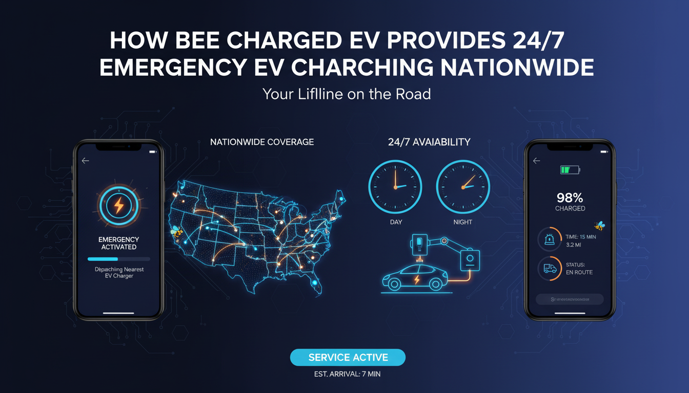 How Bee Charged EV Provides 24/7 Emergency EV Charging Nationwide