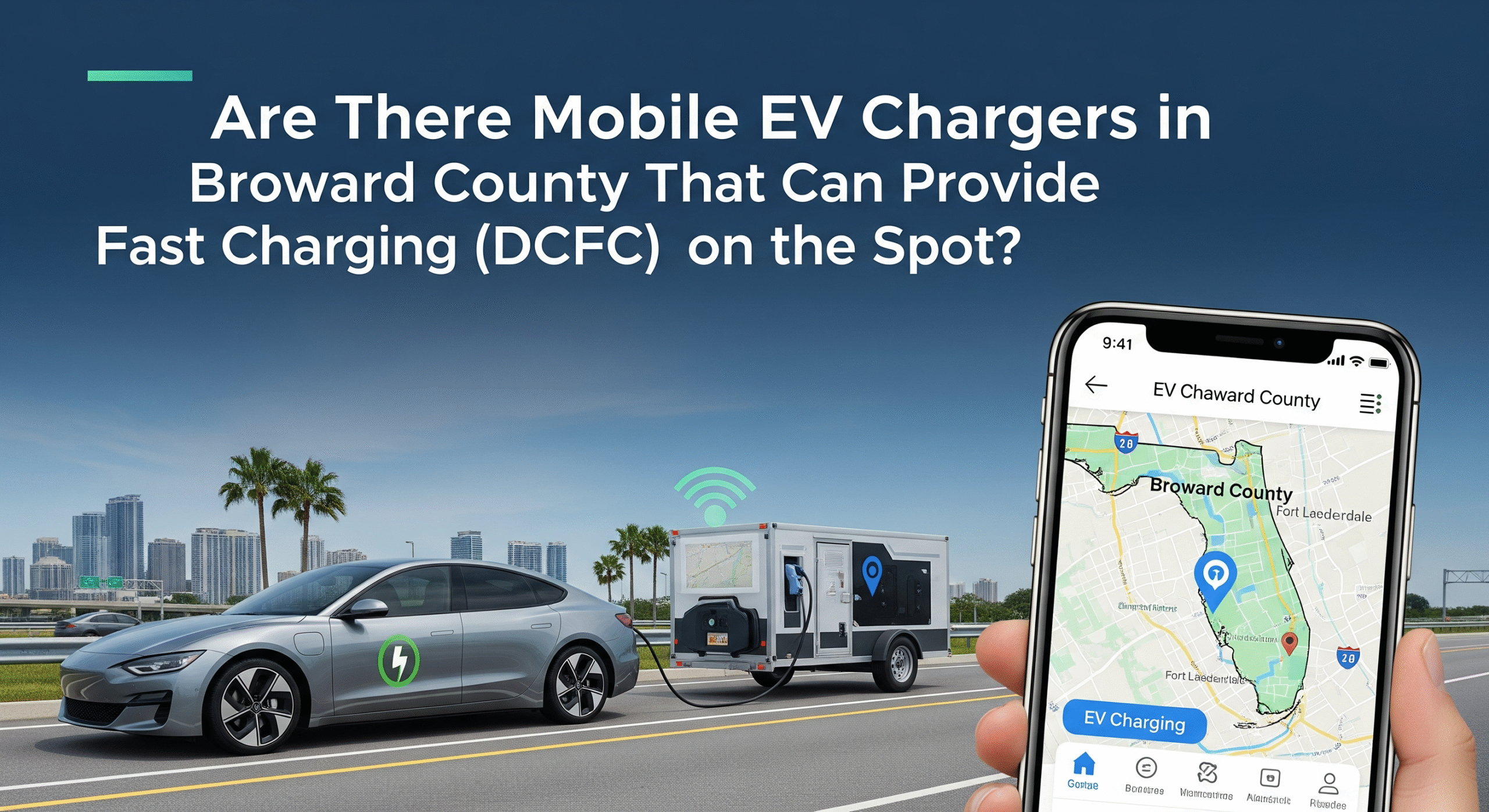 Are There Mobile EV Chargers in Broward County That Can Provide Fast Charging (DCFC) on the Spot