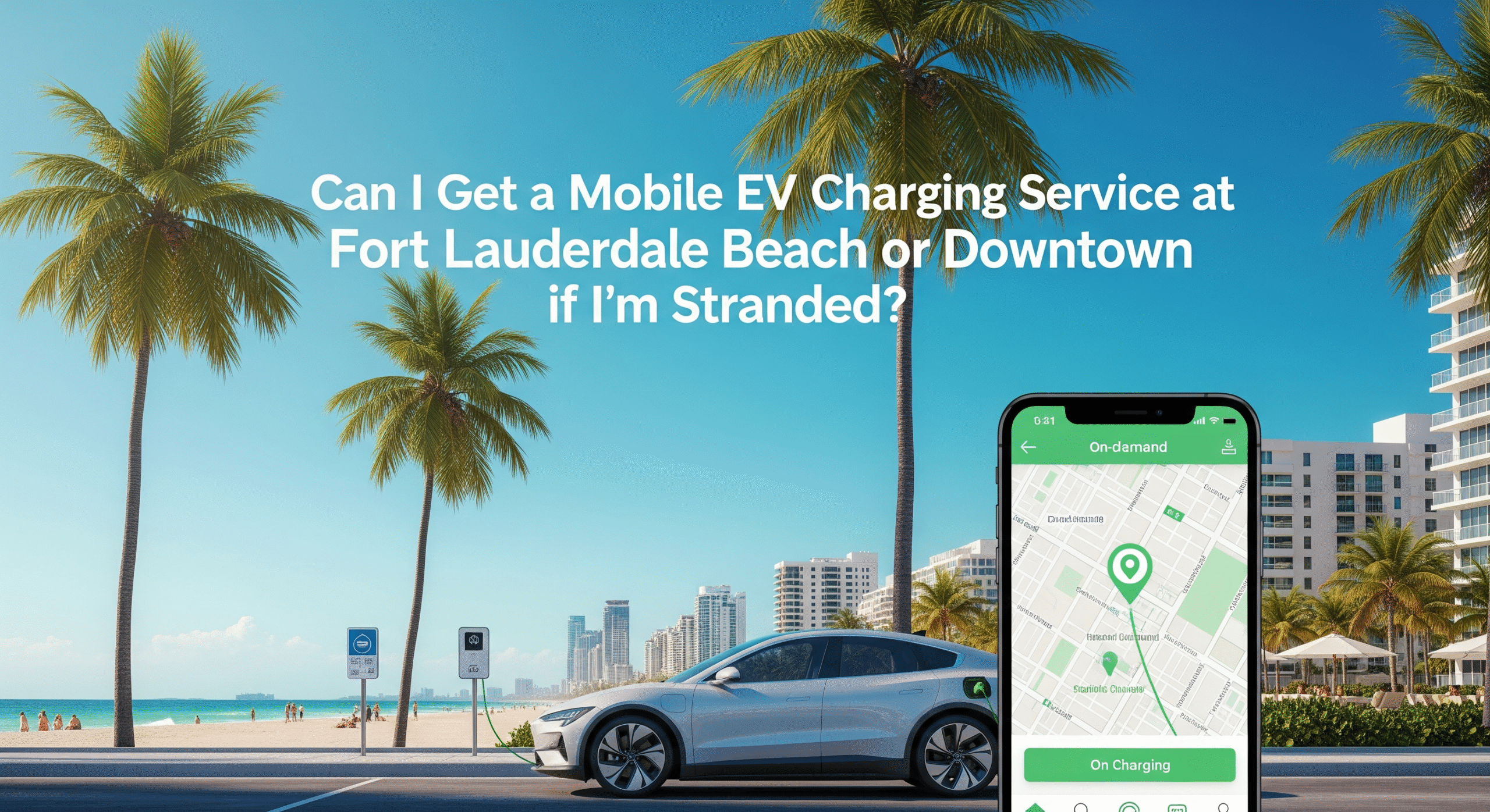 Can I Get a Mobile EV Charging Service at Fort Lauderdale Beach or Downtown if I'm Stranded