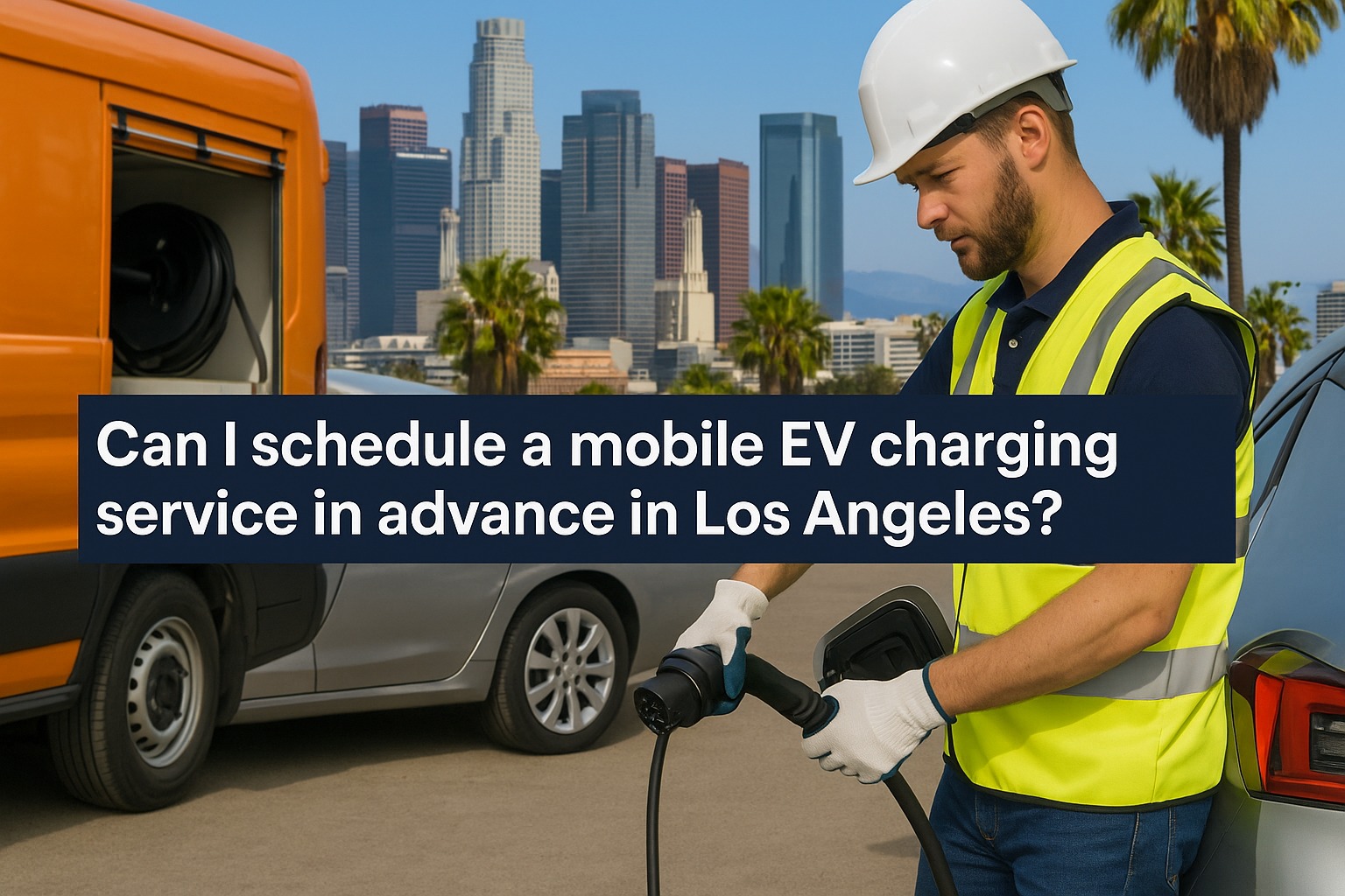 Can I Schedule a Mobile EV Charging Service in Advance in Los Angeles