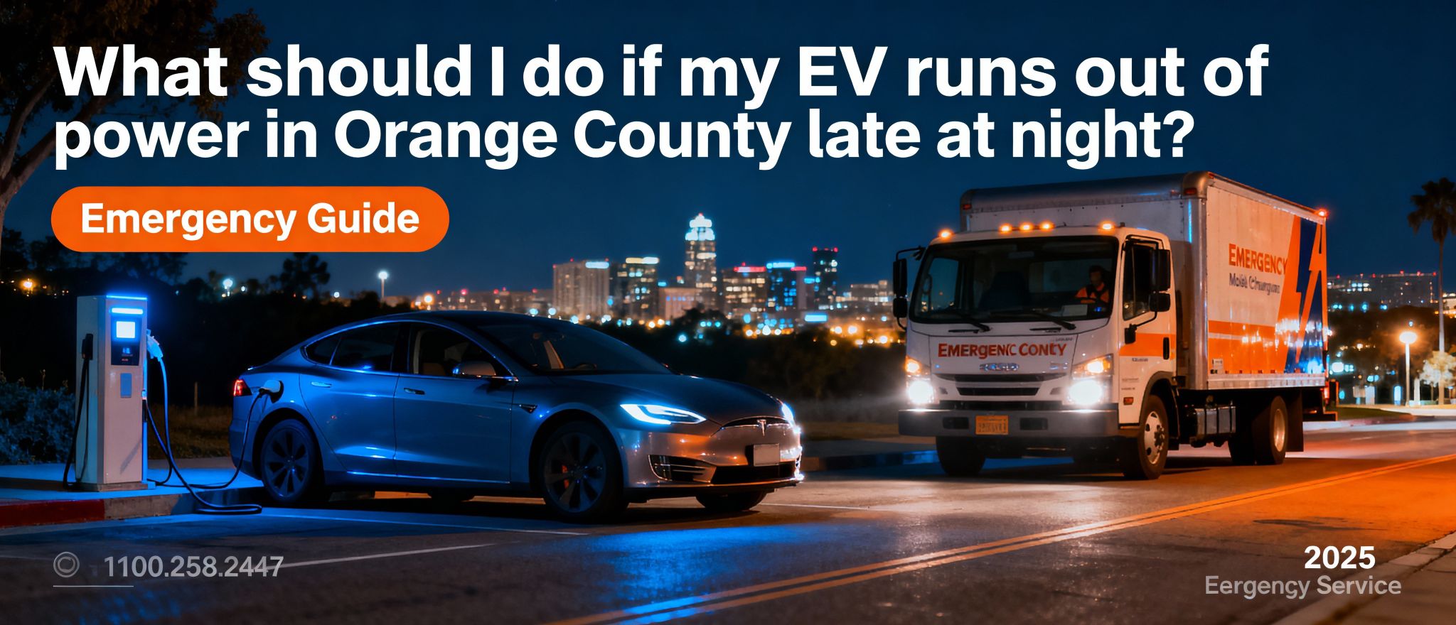 What Should I Do If My EV Runs Out of Power in Orange County Late at Night