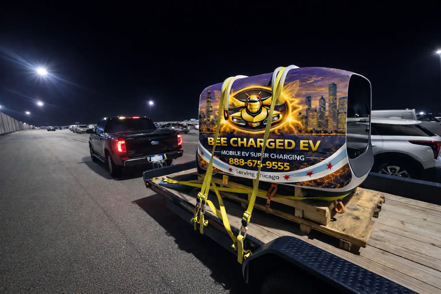 Mobile EV fleet charging service in Chicago Illinois