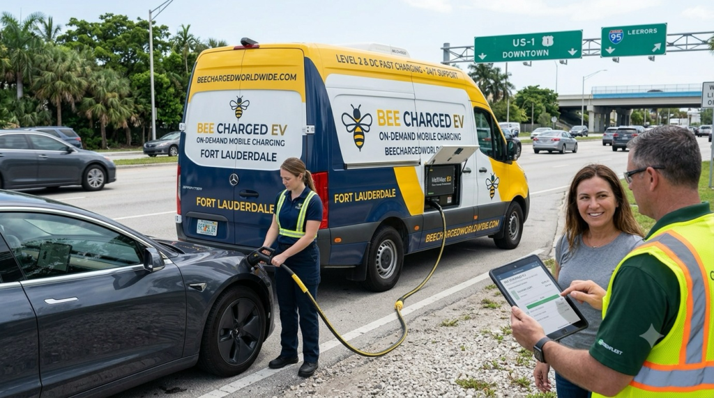 How much does mobile EV charging cost in Fort Lauderdale FL?